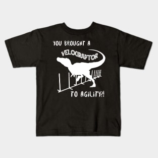 Velociraptor Agility - white Kids T-Shirt